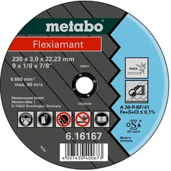 Metabo Flexiamant Inox Trennscheibe, gerade Ausführung - 616167000