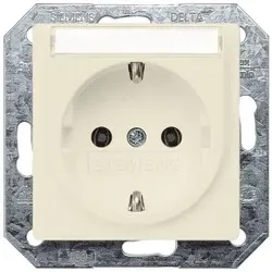 Siemens 5UB1555 DELTA i-system SCHUKO-Steckdose mit Beschriftungsfeld, elektroweiß
