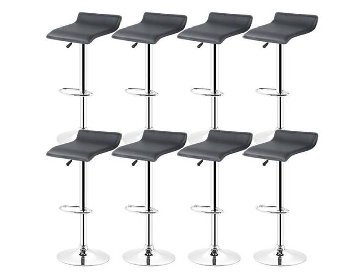 Lot de 8 tabourets de bar Fauteuil Bistrot 360° Réglable Pivotant Siège Design - MIXMEST - Noir