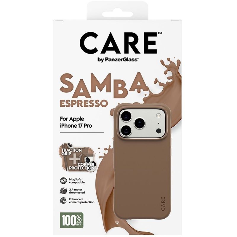PanzerGlass CARE BY FASHIONABLE CASE SAMBA ESPRESSO W. MAGSAFE IPHONE 17 PR