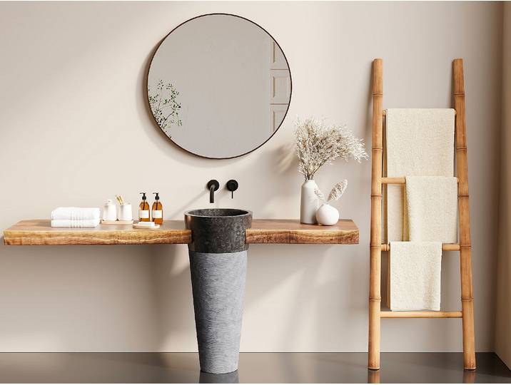 Standwaschbecken Marmor LANTA - Grau