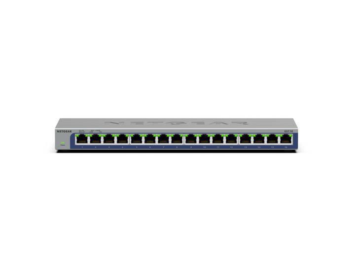 NETGEAR 16-Port Gigabit Ethernet Unmanaged Switch (GS116): Desktop- oder Wandbefestigung GS116-300EUS