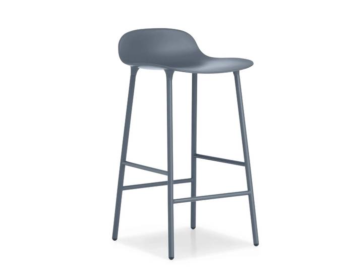 Normann Copenhagen Form Chair Barstuhl metallBeine Blau