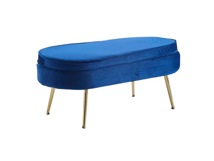 Livetastic Hocker, Dunkelblau, Metall, oval, 99x40x44 cm, Wohnzimmer, Hocker, Sitzhocker