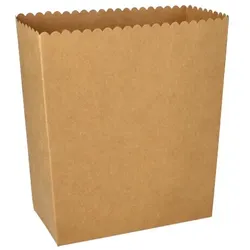 Papstar 500 Popcorn-Boxen aus Pappe "pure" eckig 19,2 x 15,8 x 8 cm, groß
