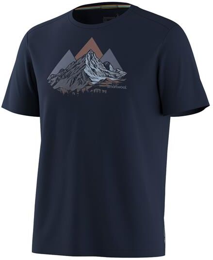 Smartwool Mens Peak Bagger Active SS Graphic Tee, Navy XXL