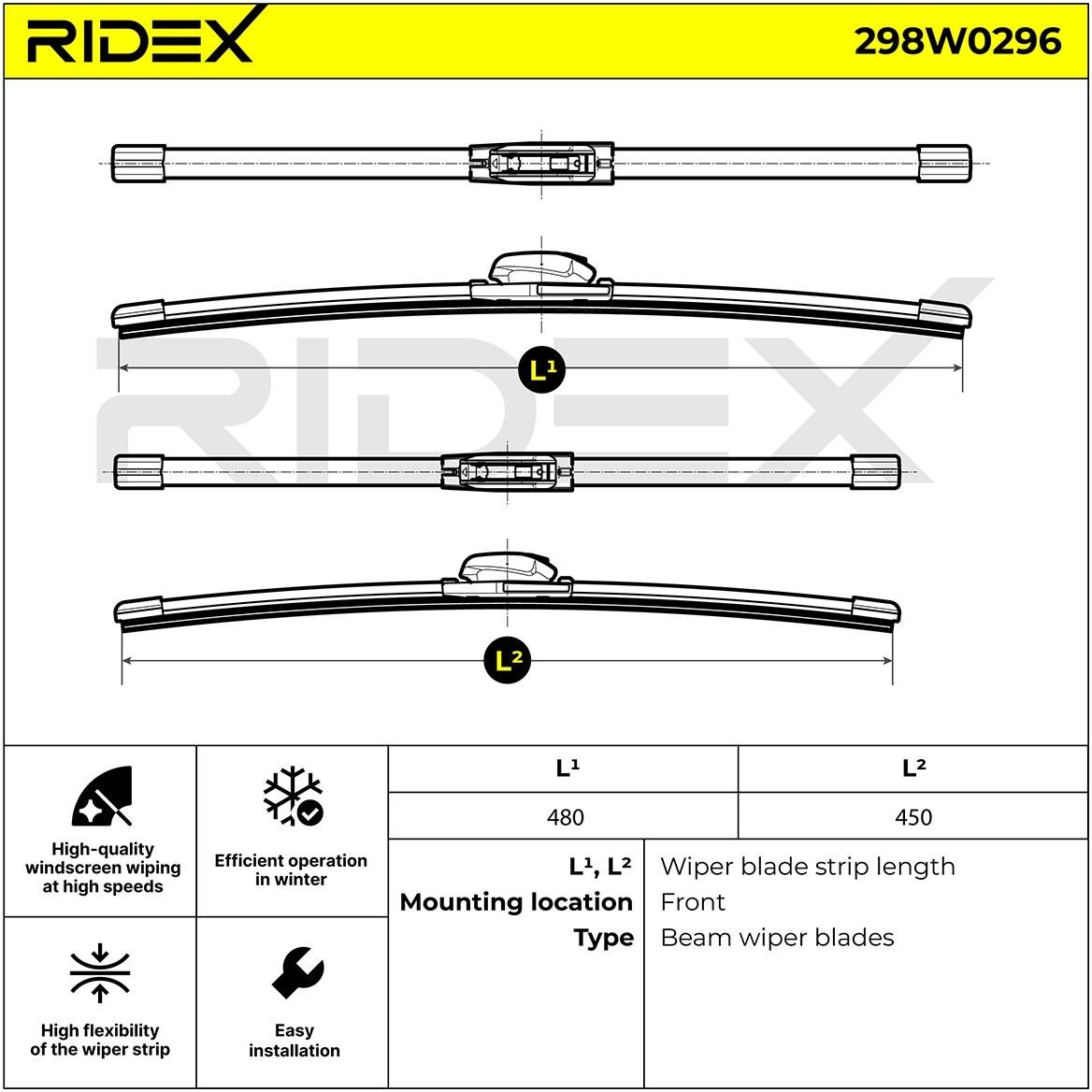 RIDEX 298W0296 Scheibenwischer