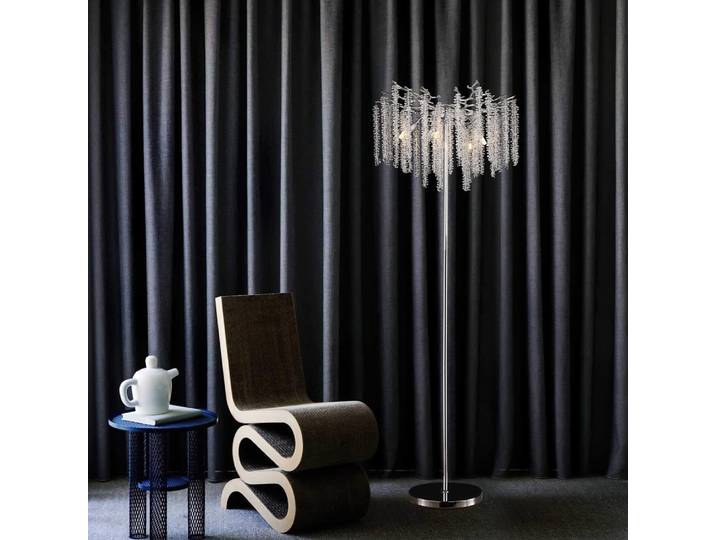 Lampe sur pied LED de luxe argentée, lampe sur pied pour salon, lampe de chevet, éclairage de chambre, décoration de chambre, lampes sur pied de luxe, lampe LED en cristal 220V