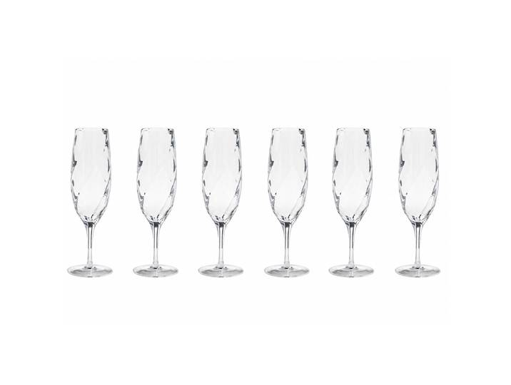 Verre à champagne Ottica ensemble de 6 Ø 5cm Transparent/Translucide