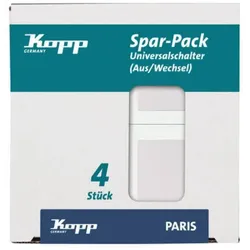 Kopp 652602012 Universalschalter 10AX 250V Paris Pack:4 arktis