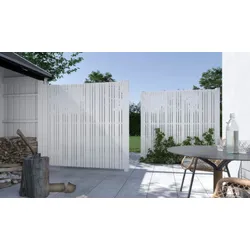 Zauntor Tangent in Weiß - Maße 95 x 180 cm - Tor aus Kiefern-/Fichtenholz - Holztor im eleganten Design - Gartentor für Ihren Garten