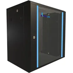 Extralink EX.7263 Rack 12U Wandmontiertes Regal (12 HE, 19 Zoll Rack), Serverschrank, Schwarz
