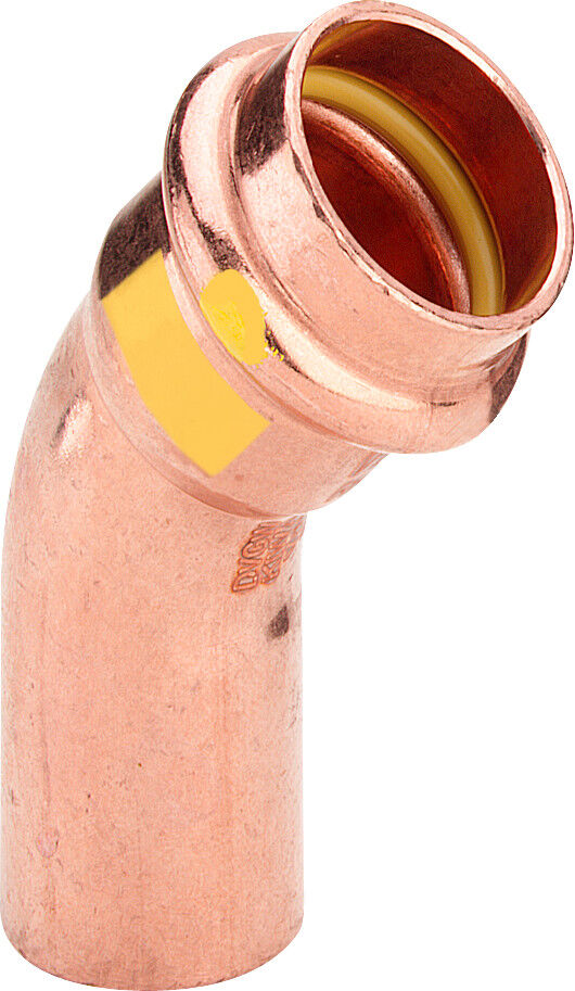 Coude Viega Profipress G 345693 22 mm, 45°, cuivre, SC-Contur, bout uni