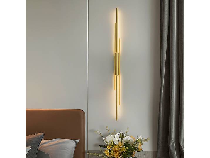 Appliques murales LED en cuivre de luxe minimalistes pour salon, chambre à coucher, lampe de chevet, applique murale moderne, lampe de couloir