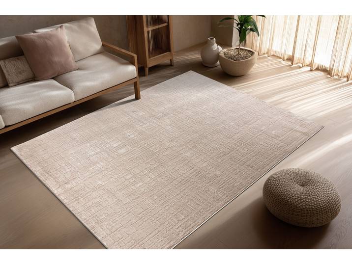 Teppich KAYOOM Bandito 125 , beige, B:200cm H:11mm L:290cm, Polyester, Teppiche, Teppich, Kurzflor, Wohnzimmer