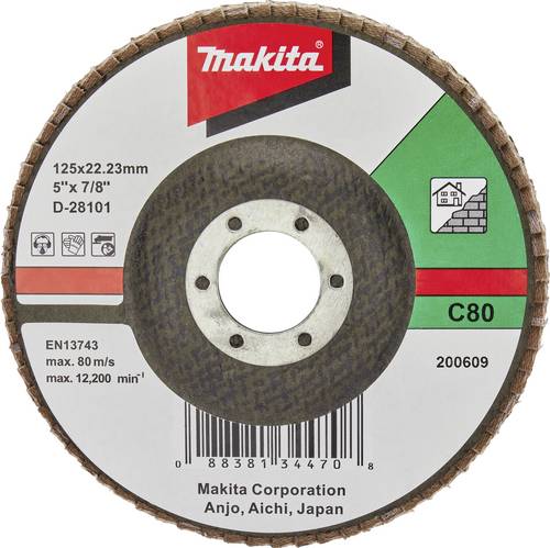 Makita D-28101 Fächerschleifscheibe Durchmesser 125mm Körnung (num)=80 1St.