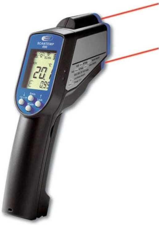 Thermodetektor TFA DOSTMANN "Scan Temp 490", schwarz (schwarz, blau), Temperaturmessgeräte, Thermodetektor schwarz, blau Einheitsgröße