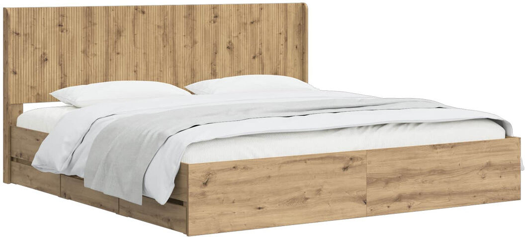 Brayden Studio Bed Frame Artisan Oak Super King (6')