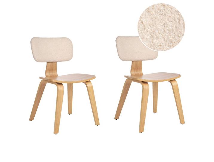 ESSZIMMERSTUHL 2er-Set Hellbeige/Hellbraun Lucinda