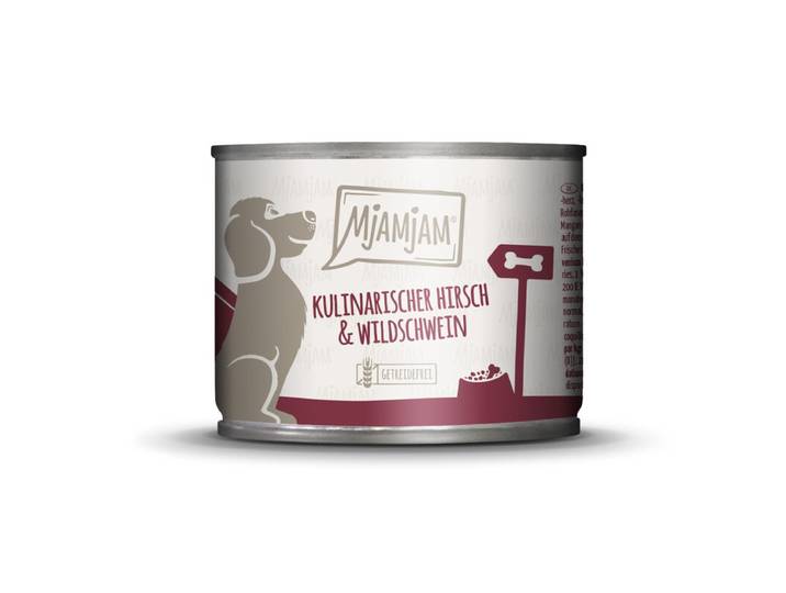 MjAMjAM Nourriture humide culinaire pour chiens Cerf Sanglier Canneberge 200 g