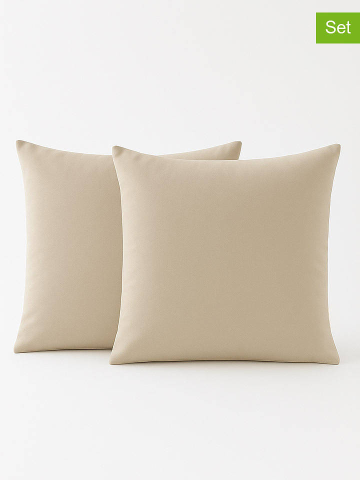 Samimi 2er-Set: Kissenhüllen in Beige - (L)45 x (B)45 cm - onesize