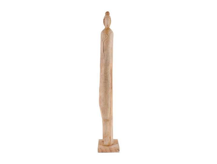 Ambia Home Skulptur, Naturfarben, Holz, Mangoholz, massiv, Uni, 14x95x14 cm, Handmade in India, zum Stellen, handgemacht, Dekoration, Dekofiguren & Skulpturen, Skulpturen