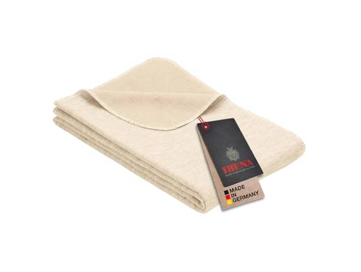 Ibena Decke Lausanne 140x200 cm Natur - Kuscheldecke aus 100% Baumwolle