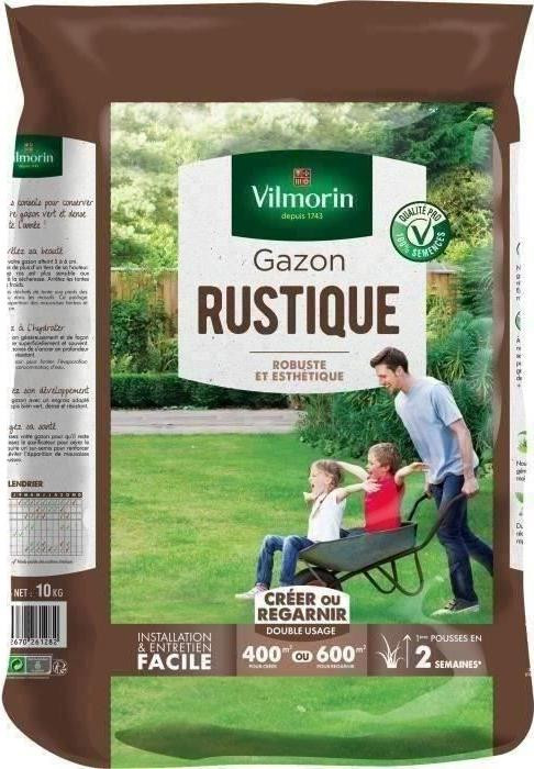 Vilmorin Grassoort Rustiek, 10 kg, 100% zuiver zaad met 10% hogere kiemkracht