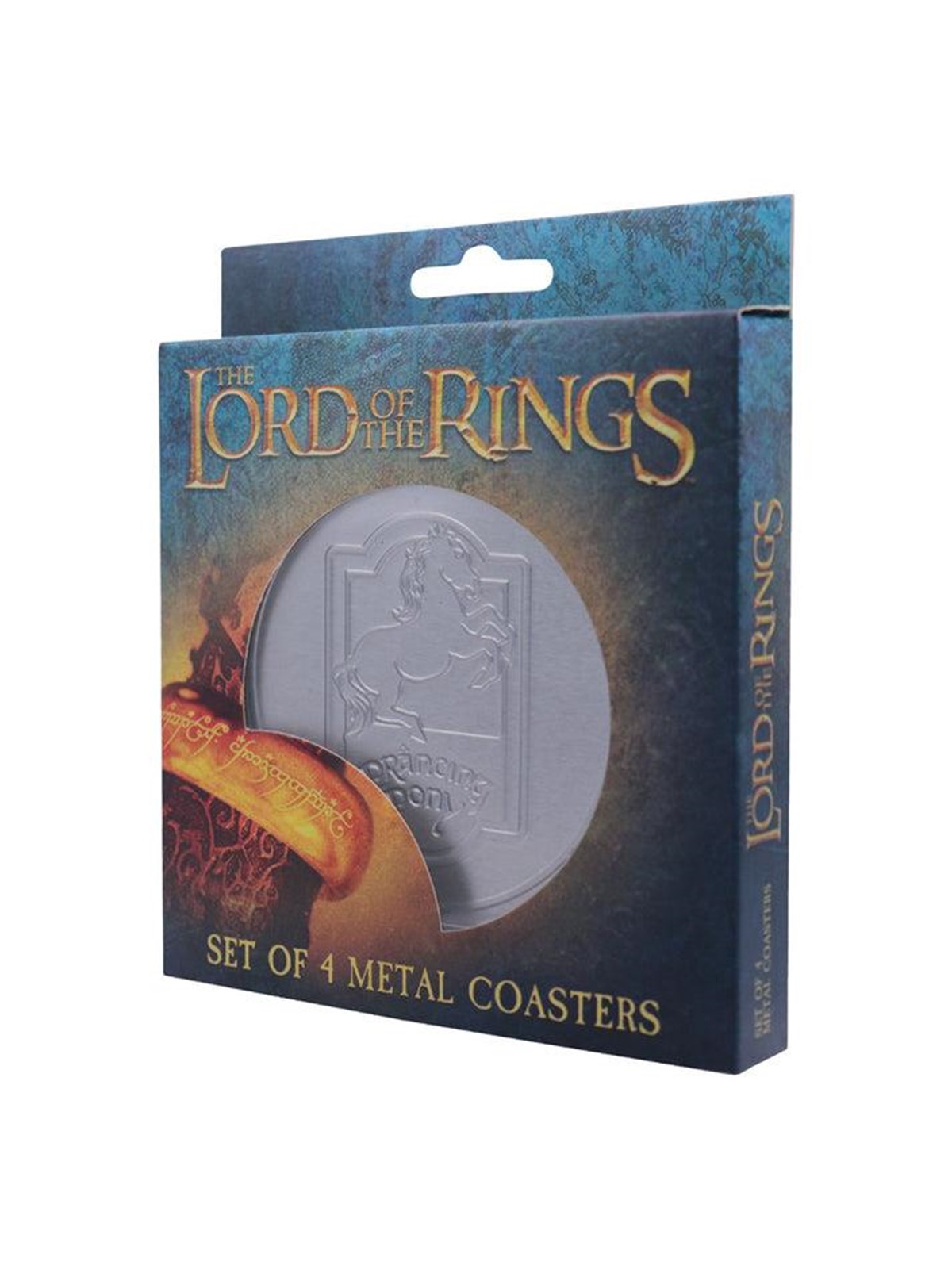 FaNaTtik - The Lord of the Rings Set of 4 Embossed Metal Coasters - Untersetzer