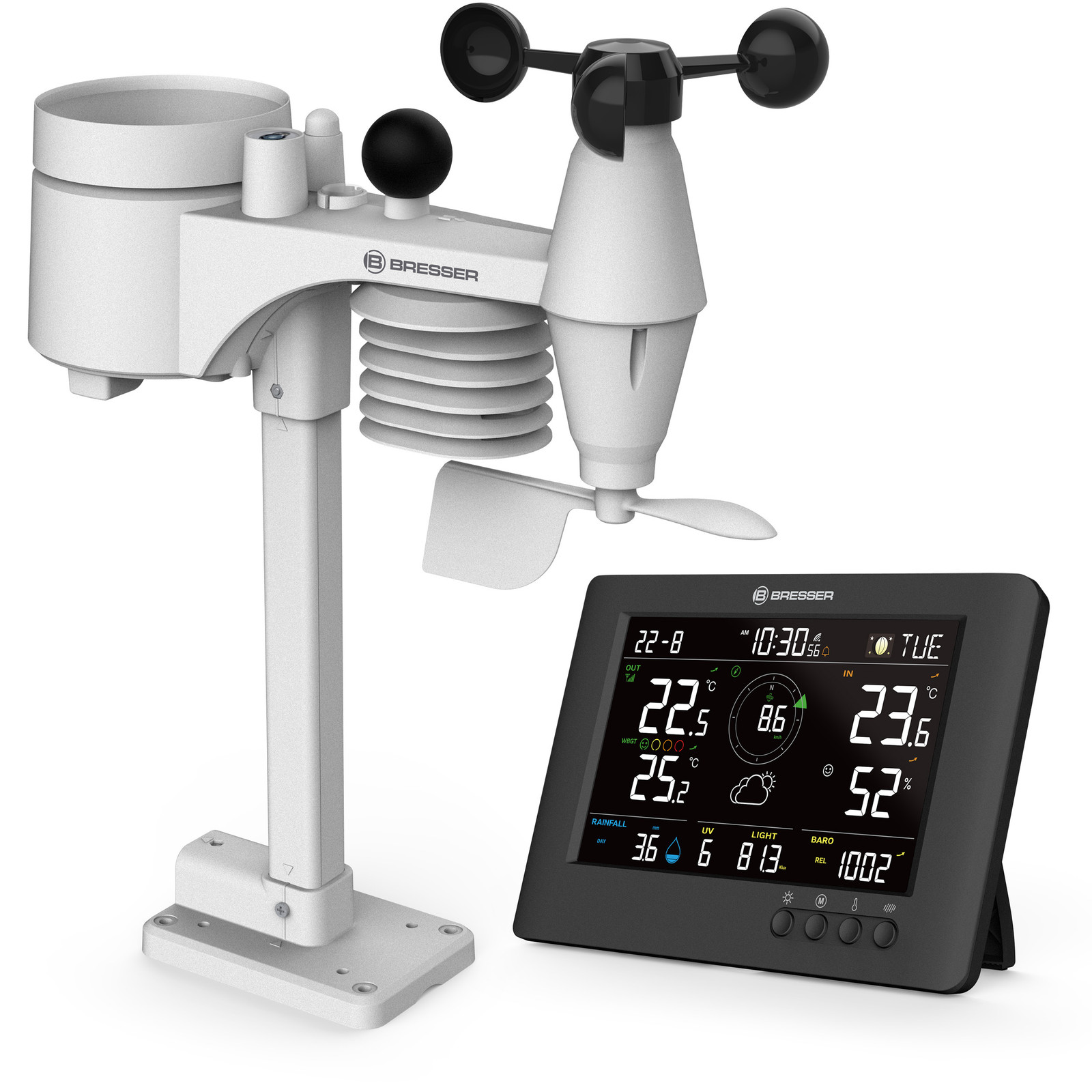 Bresser 8-in-1 ClearViewTB Weerstation