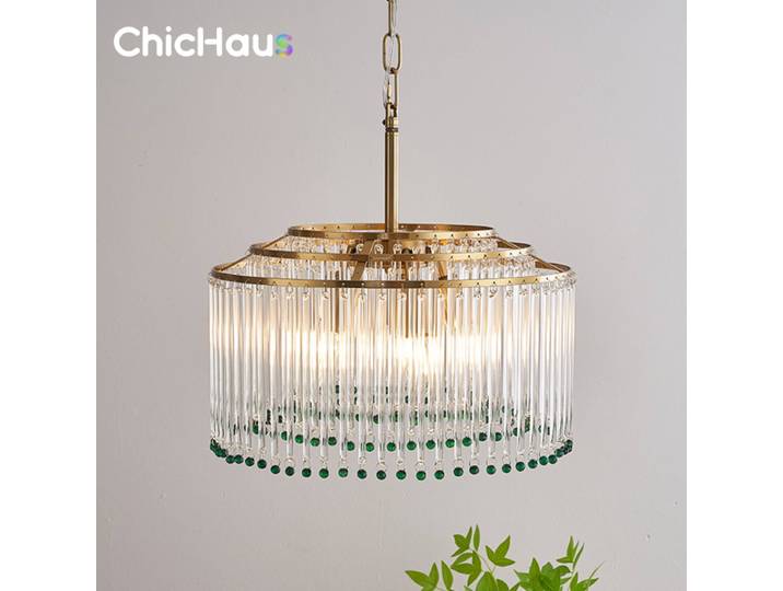 Lustres en cristal rétro américains de luxe pour salon, salle à manger, décoration, luminaires suspendus d'intérieur