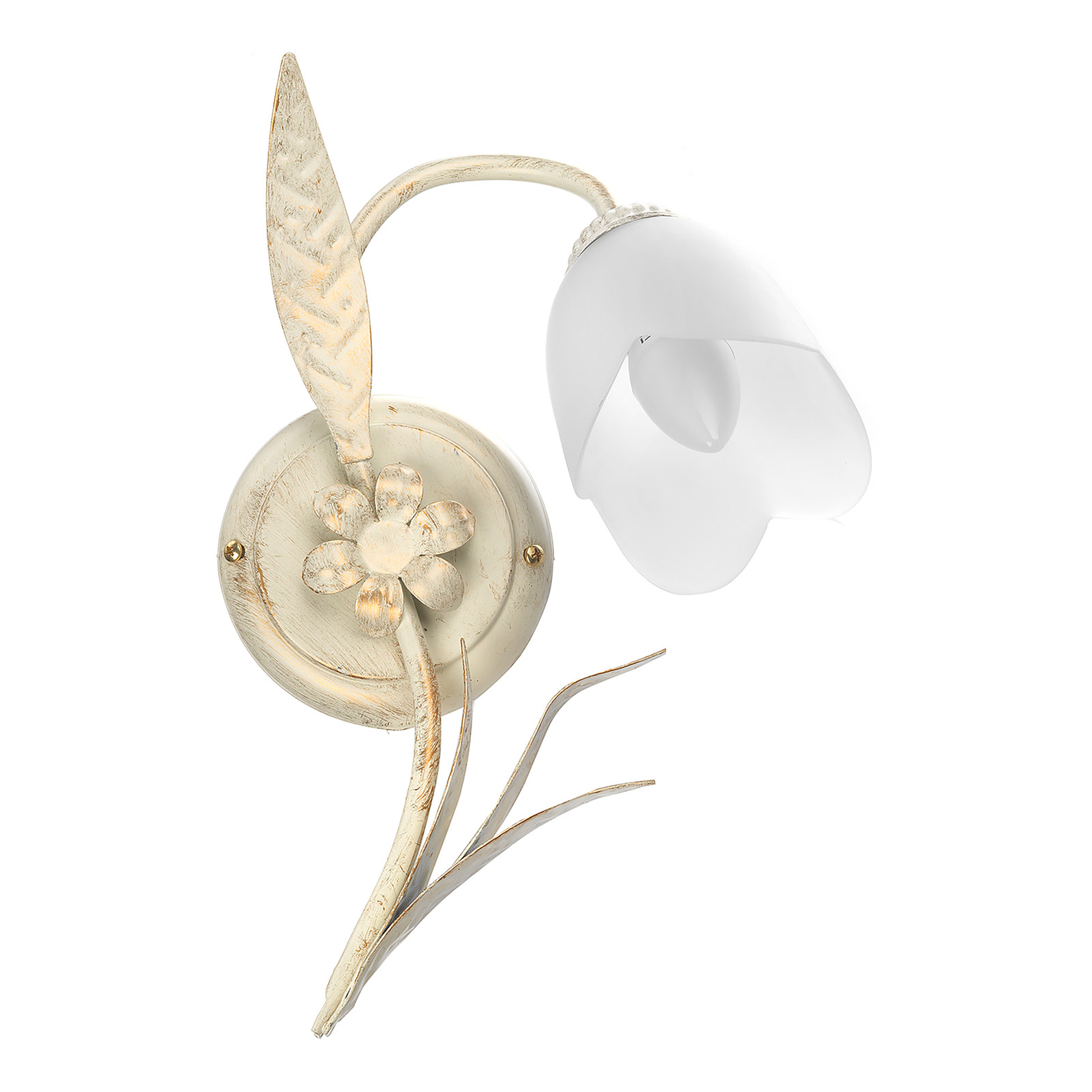 home24 Wandlamp Doppio Giro wit/beige B: 24 cm, H: 35 cm, D: 19 cm