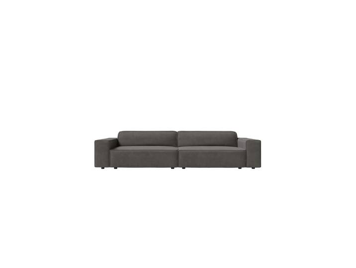 4-Sitzer Design Sofa „Jodie“ Samtbezug Hellgrau Chosen by Bloomingloft