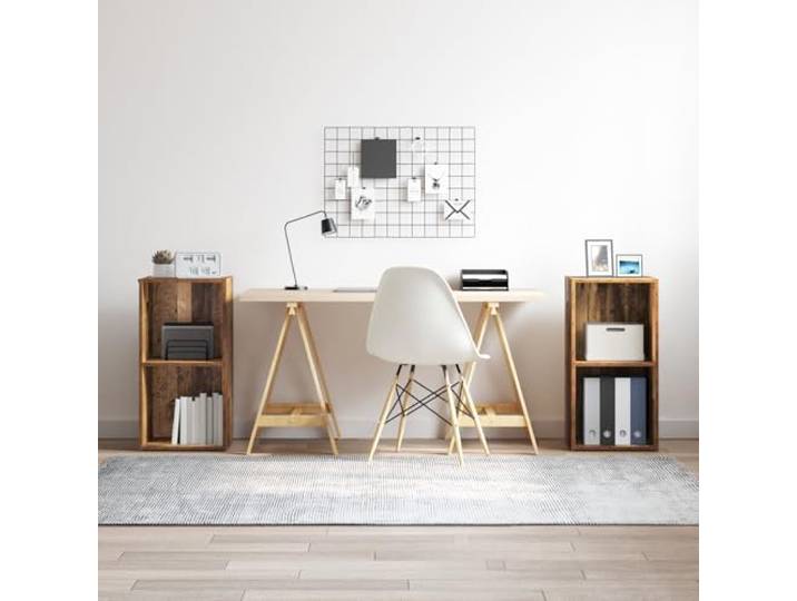 HEFZGDB TV-Schrank-Set 2 pcs Altholz 37 x 35 x 107 cm Holzwerkstoff, Cube Modulregalsystem mit würfelförmigen Fächern für stylische Aufbewahrung, modular anpassbares Design