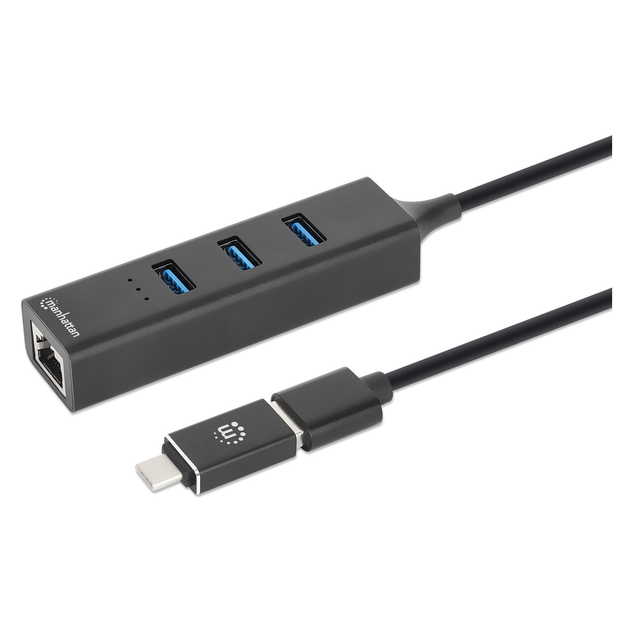 Manhattan Kombo (USB-A, USB-C, 4 Ports) (180894)