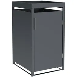 Mülltonnenbox ULM 68x80x124cm mit Pfanzkasten, für Tonnen 120 und 240 Liter, Stahl anthrazit