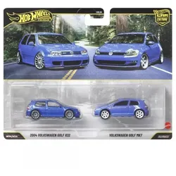 Hot Wheels: 2004er VW Golf R32 & VW Golf MK7 Deluxe Spielzeugautos – 2er-Set