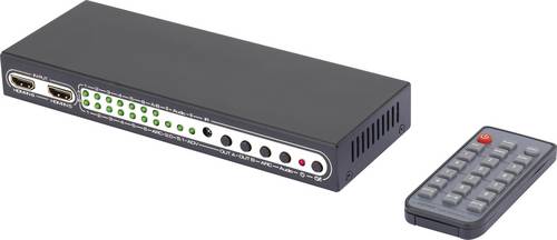 SpeaKa Professional 6 Port HDMI-Matrix-Switch mit Picture in Picture-Funktion, mit Fernbedienung UHD 4K @ 60Hz