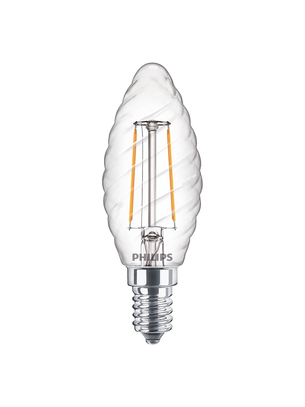 Philips LED-Lampe Classic Candle 2W/827 (25W) Clear E14