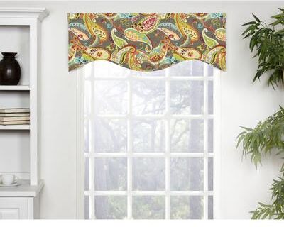 victor mill Whimsy grey paisley shaped valance
