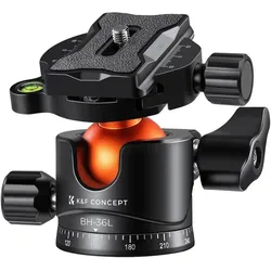 K&F Concept Ball head BH-36 (Kugelkopf), Stativkopf, Schwarz