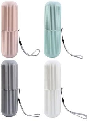 Uplifted Finds Portable Toothbrush Toothpaste Holder Travel Storage Case 4 Pcs Set