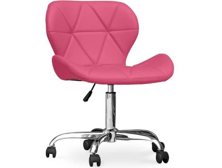 Chaise de bureau rembourrée PU - Winka Fuchsia
