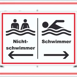 HB-Druck Nichtschwimmer Schwimmer Aufkleber A3 (297x420mm)