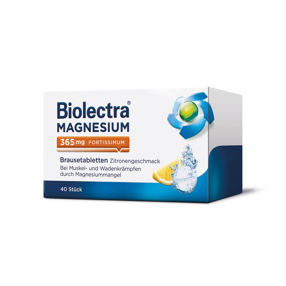 Biolectra Magnesium 365 mg fortissimum Zitrone 40 St Brausetabletten