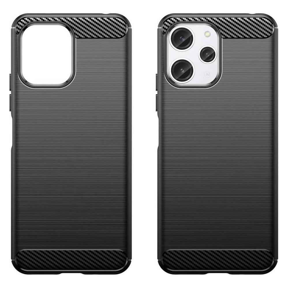 Cover-Discount Xiaomi Redmi 12 - Metall Carbon Look Hülle schwarz (Xiaomi Redmi 12) (660148417A)