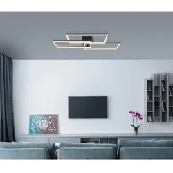 Globo 67247-58 LED Deckenleuchte Tiny1x58W | 4300lm | 2700-6000K- Fernbedienung, dimmbar, Memoryfunktion, Nachtmodus, schwarz, opal