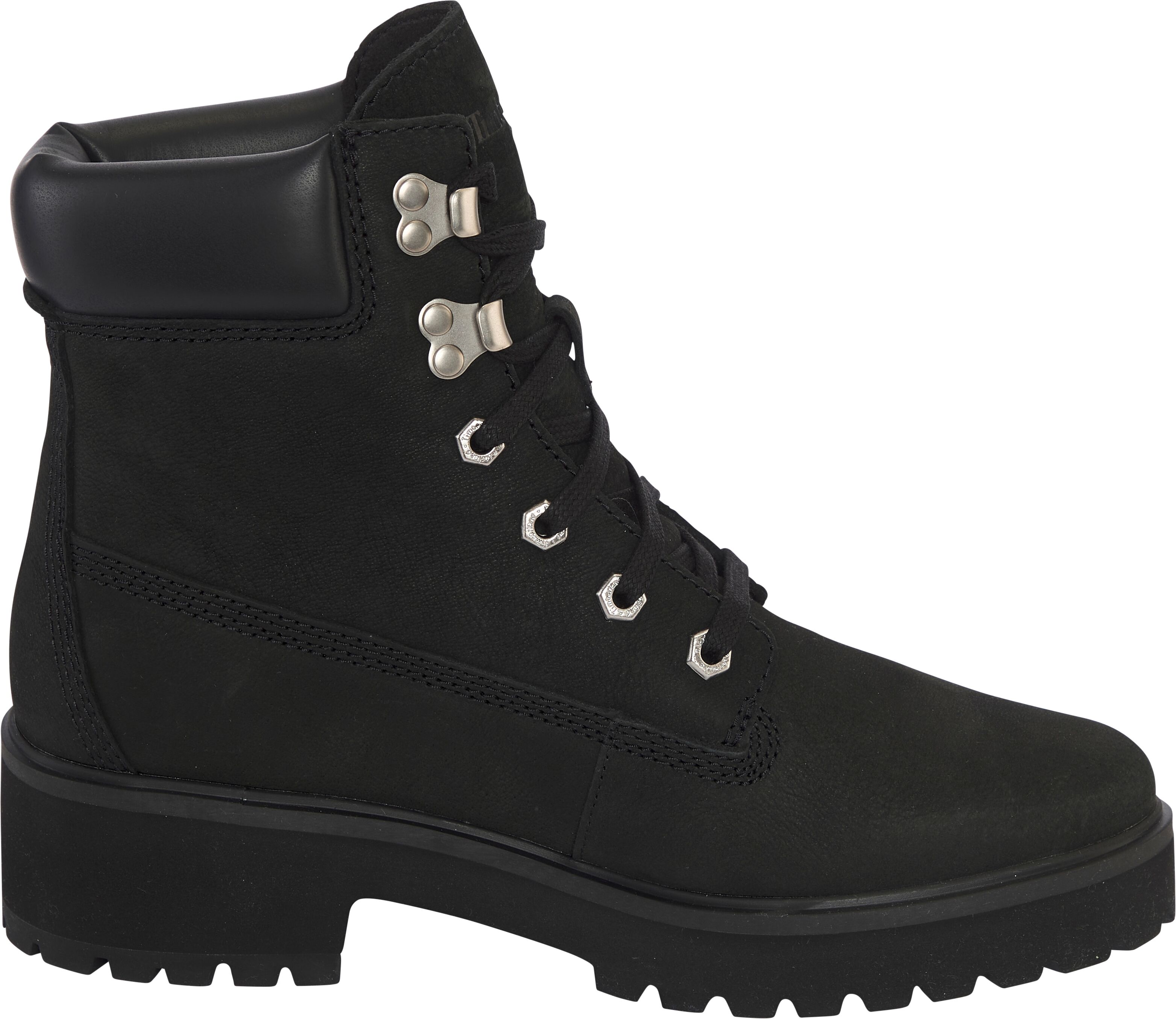 Schnürboots TIMBERLAND "CARNABY COOL MID LACE UP BOOT", Damen, Gr. 39, Polyester, schwarz (jet schwarz), Leder, Schuhe Schnürboots, Winterstiefel, Schnürstiefel, Winterschuhe jet schwarz 39, Polyester