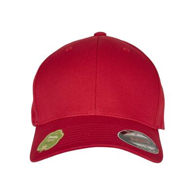 Flex Cap FLEXFIT "Flexfit Unisex Flexfit Organic Cotton Cap", Gr. S/M, rot, 98% Baumwolle, 2% Elasthan, unifarben, Caps
