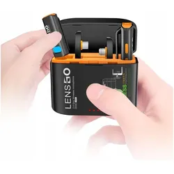 Lensgo 2x Mini Mikrofon Bezprzewodowy 50m 2w1 Usb-c + Iphone Lightning Android Ios / 528c, Mikrofon